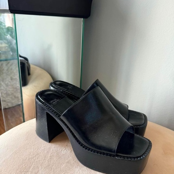 Jeffery Campbell Women's Concert Platform High Block Heel Slide Sandals - Picture 2 of 4